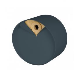 Nichoir rond en bois et métal Laorus diamètre 26 cm prof 19 cm coloris Gris anthracite