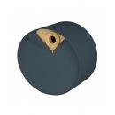 Nichoir rond en bois et m&eacute;tal Laorus diam&egrave;tre 26 cm prof 19 cm coloris