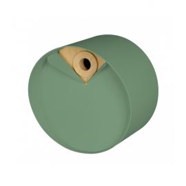 Nichoir rond en bois et métal Laorus diamètre 26 cm prof 19 cm coloris vert amande