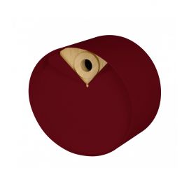 Nichoir rond en bois et métal Laorus diamètre 26 cm prof 19 cm coloris bordeau