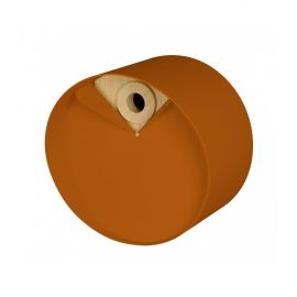 Nichoir rond en bois et métal Laorus diamètre 26 cm prof 19 cm coloris corten
