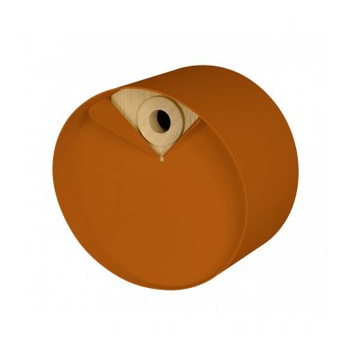 Nichoir rond en bois et métal Laorus diamètre 26 cm prof 19 cm coloris