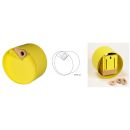 Nichoir rond en bois et m&eacute;tal Laorus diam&egrave;tre 26 cm prof 19 cm coloris