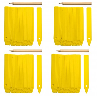 1000 Etiquettes PVC + 1 crayon - H10 cm Nautre