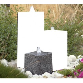 Arrêt Ubbink Pilier granite Siena Ubbink 20x15x15cm, noir, trou 43/32 mm