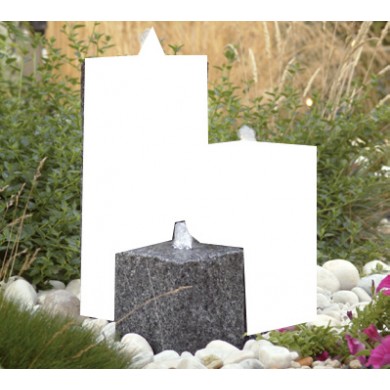 Pilier granite Siena Ubbink 20x15x15cm, noir, trou 43/32 mm