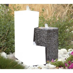 Service apr&egrave;s vente Ubbink : Arr&ecirc;t Ubbink  Pilier granite Ubbink Siena 35x15x15cm, noir , trou 43/32 mm