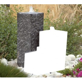 Arrêt par Ubbink  Pilier granite Ubbink Siena 50x15x15cm, noir , trou 43/32 mm
