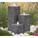 Pilier granite Ubbink Siena 50x15x15cm, noir , trou 43/32 mm