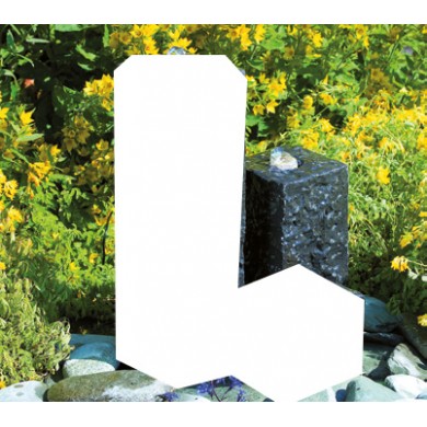 Colonne en Granite 30x12x12 cm noir Taranto Ubbink trou 43/32 mm