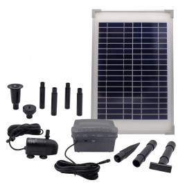 Arrêt par Ubbink Pompe bassin Solarmax 600 accu Ubbink avec panneau solaire et batterie pour jets d'eau 610 l/h