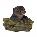 Gargouille flottante Loutre Ubbink 19 cm 1386093 polyr&eacute;sine sans pompe arrivage 2022