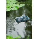 Gargouille flottante T&ecirc;te d'Hippopotame Ubbink 11 cm 1386094 polyr&eacute;sine sans pompe arrivage 2022