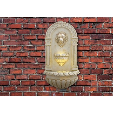 Fontaine murale Assoro Aquaarte Ubbink tête de lion murale