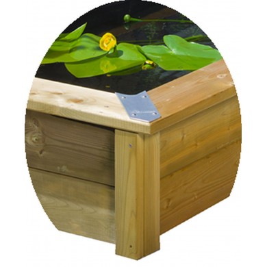Set de finition d'angle pour quadro wood -margelles en aluminium , Inclus, quincaillerie - 4 x