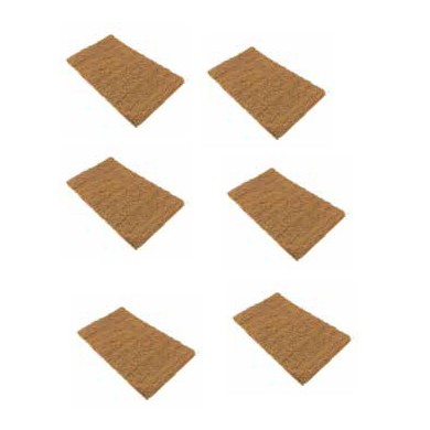 6 x Tapis en coco pour Mini-serre de culture art code 6020242 - H1,1 x 30 x 18 cm