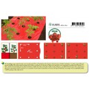 Film de paillage TOMATE - LDPE/LLDPE rouge, 25&micro;, trous d&eacute;coup&eacute;s : 40x&Oslash;80 mm - 0,95 x 10 m