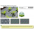 Film de paillage SALADE - LDPE/LLDPE noir, 20&micro;, trous d&eacute;coup&eacute;s : 45x&Oslash;60 mm - 0,95 x 5 m
