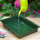 Mini-serre de culture hydroponique Nature terrine souple couvercle plateau mousse H11 x 35 x 23,5 cm