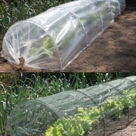 Lot de 4 kits 2 en 1 tunnel de forçage et tunnel filet Nature 0.60 m x 3 m