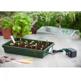 Arrêt par l'usine  Mini serre chauffante pour semis et bouturage Nature 37.5 x 24 c