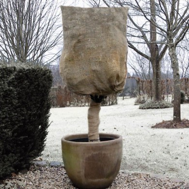 Housse en toile de jute tissée Nature Diam 75cm  x 1 m