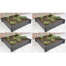 Carr&eacute; potager Nature en en PVC recycl&eacute; - &eacute;paisseur 10mm, latte - H19 x 100 x 100 cm