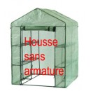 B&acirc;che de remplacement PE H195x143x143cm pour serre de jardin 4 &eacute;tages r&eacute;f. 6020410