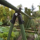 Tuteur en V invers&eacute; pour haricots, pois gourmand, Nature haut 1m50