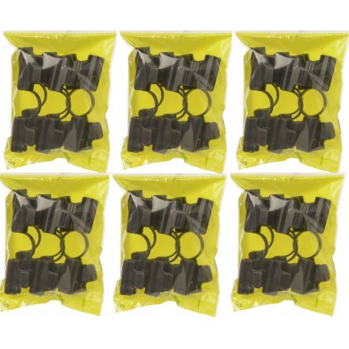30 Double clip de fixation film pour tunnel - max. Ø11 mm