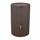 R&eacute;cup&eacute;rateur d'eau GRAF Madera 220 litres marron imitation bois avec robinet et collecteur filtrant