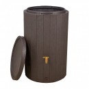 R&eacute;cup&eacute;rateur d'eau GRAF Madera 220 litres marron imitation bois avec robinet et collecteur filtrant
