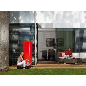 R&eacute;cup&eacute;rateur d'eau : R&eacute;cup&eacute;rateur d'eau de pluie Color tomato Graf 350 litres collecteur filtrant et robinet