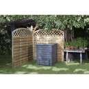 Composteur Thermo-wood Graf 400 L Brun avec grille de fond