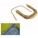 10 Agrafes bambou pour fixation au sol -  &Oslash;6/10 mm - H20 x 20 cm Nature