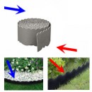 Bordure de jardin D&eacute;co bords haut et bas ondul&eacute;s, PE recycl&eacute;, &eacute;paisseur 3 mm, gris H13 cm x 12 m Nature