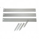 Bordure de jardin en acier galvanis&eacute; raboutable &eacute;paisseur 1,4 mm gris mat longueur totale utile 2,64 m inclus 4 ancres Nature