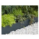 Bordure de jardin en acier galvanis&eacute; raboutable &eacute;paisseur 1,4 mm gris mat longueur totale utile 2,64 m inclus 4 ancres Nature