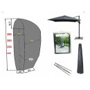Housse de protection pour parasol d&eacute;port&eacute; PE 100 g m&sup2; graphite H 230 Nature