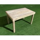 Salon de jardin 1 table 120x76 cm 2 tabourets et 2 bancs pin trait&eacute; en autoclave