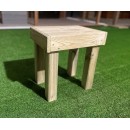 Salon de jardin 1 table 120x76 cm 2 tabourets et 2 bancs pin trait&eacute; en autoclave