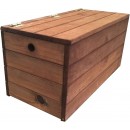 Coffre de rangement 60 x 30 x 30 cm banc en bois de pin trait&eacute; en autoclave et lasur&eacute; livr&eacute; mont&eacute;