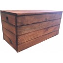 Coffre de rangement 80 x 40 x 40 cm banc en bois de pin trait&eacute; en autoclave et lasur&eacute;  livr&eacute; mont&eacute;
