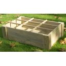 Carr&eacute; potager 60 x 100 x hauteur 27 cm en bois de pin trait&eacute; en autoclave