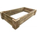 Carr&eacute; potager 60 x 100 x hauteur 27 cm en bois de pin trait&eacute; en autoclave