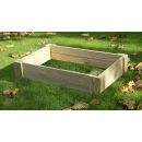 Carr&eacute; potager 60 x 100 x hauteur 27 cm en bois de pin trait&eacute; en autoclave