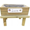 Carr&eacute; potager 60 x 100 x hauteur 27 cm en bois de pin trait&eacute; en autoclave