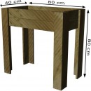 Table de culture 40 x 80 x hauteur 80 cm en bois de pin