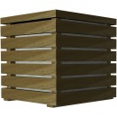 Bac &agrave; plantes en bois carr&eacute;e bac design 40 x 40 x hauteur 39 cm