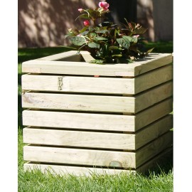 Bac à plantes en bois carrée bac design 40 x 40 x hauteur 39 cm